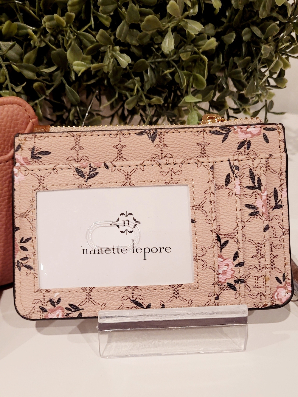 Nanette Lepore Pink Wallet with Floral and Plaid Cardholders 3 Pieces - Picture 3 of 5